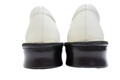 【インコルジェ5029 アイボリー】シンプルきれいめライン センターUカットストラップシューズ