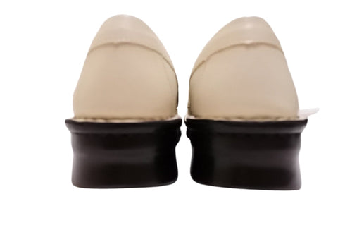 【インコルジェ5034 アイボリー】ソフトレザービットローファー