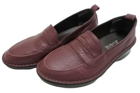 【インコルジェ 5039 ワイン】シュリンクレザーローファー