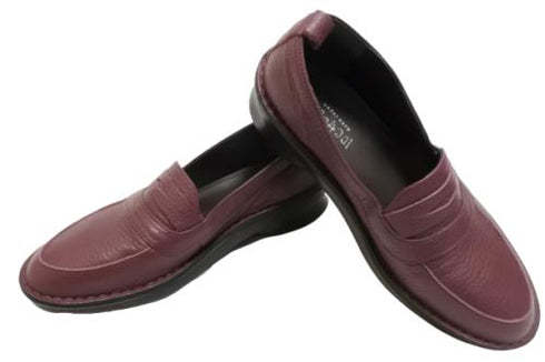 【インコルジェ 5039 ワイン】シュリンクレザーローファー