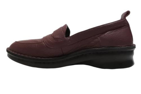 【インコルジェ 5039 ワイン】シュリンクレザーローファー