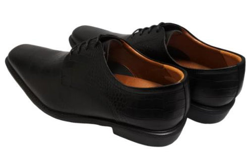 【KANEKA designo5103 ブラック】幅広4E 型押しレザービジネスシューズ