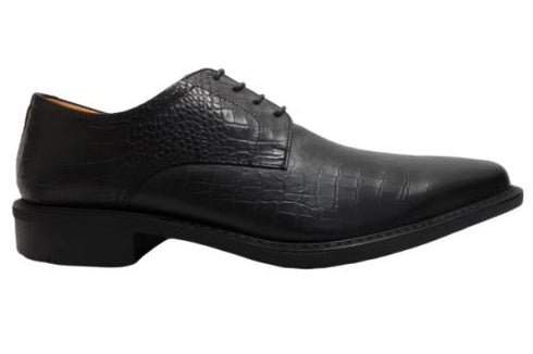 【KANEKA designo5103 ブラック】幅広4E 型押しレザービジネスシューズ