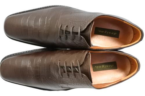 【KANEKA designo5103 ダークブラウン】幅広4E 型押しレザービジネスシューズ