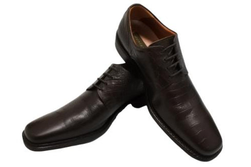 【KANEKA designo5103 ダークブラウン】幅広4E 型押しレザービジネスシューズ