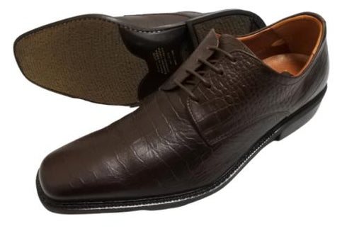 【KANEKA designo5103 ダークブラウン】幅広4E 型押しレザービジネスシューズ