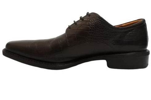 【KANEKA designo5103 ダークブラウン】幅広4E 型押しレザービジネスシューズ