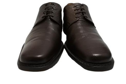 【KANEKA designo5103 ダークブラウン】幅広4E 型押しレザービジネスシューズ