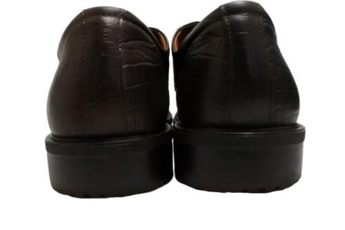 【KANEKA designo5103 ダークブラウン】幅広4E 型押しレザービジネスシューズ