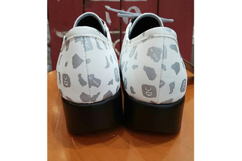 【ナチュラルバック 5283 オフホワイト】サイドジップ靴紐シューズ