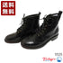 【TODAY'S 5525 ブラック】本革メダリオン靴紐ショートブーツ