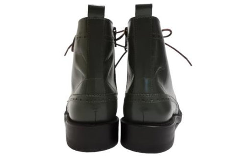 【TODAY'S 5525 ブルー】本革メダリオン靴紐ショートブーツ