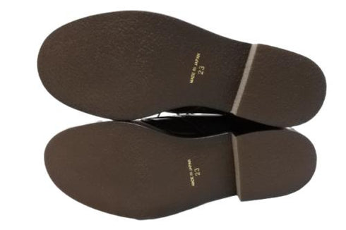 【TODAY'S 5525 チョコレート】本革メダリオン靴紐ショートブーツ