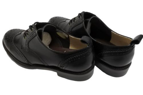 【TODAY'S 5528 ブラック】本革メダリオンウイングチップトラッドシューズ