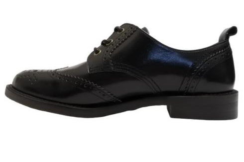 【TODAY'S 5528 ブラック】本革メダリオンウイングチップトラッドシューズ