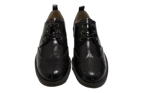 【TODAY'S 5528 ブラック】本革メダリオンウイングチップトラッドシューズ