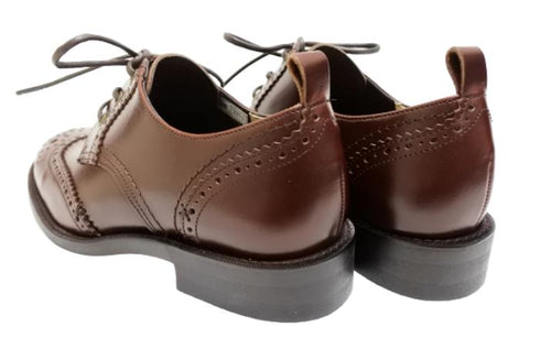 【TODAY'S 5528 チョコレート】本革メダリオンウイングチップトラッドシューズ