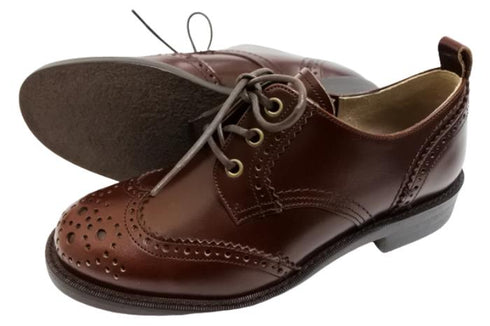 【TODAY'S 5528 チョコレート】本革メダリオンウイングチップトラッドシューズ