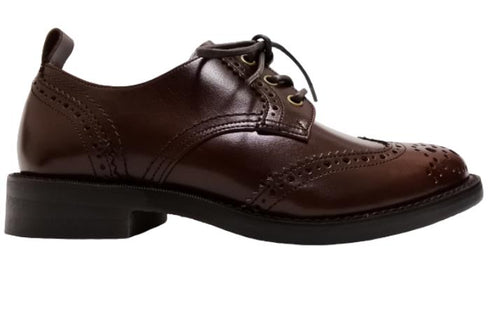 【TODAY'S 5528 チョコレート】本革メダリオンウイングチップトラッドシューズ