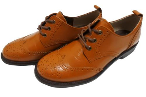 【TODAY'S 5528 マロンブラウン】本革メダリオンウイングチップトラッドシューズ