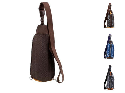 【豊岡鞄 木和田正昭商店 558388 ブラック】ORIGINAL BASIC 帆布PU×皮革ワンショルダーバッグ ボディバッグ