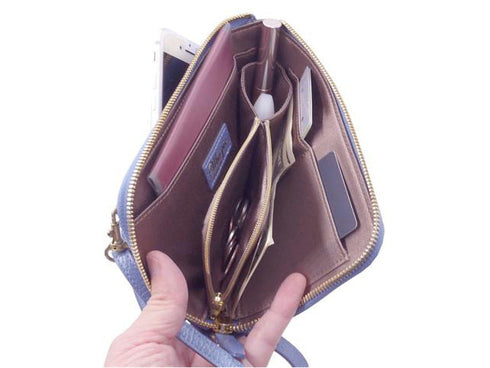 【豊岡鞄 足立 5902 スカイ】ALBAPIE L字マルチショルダーバッグ