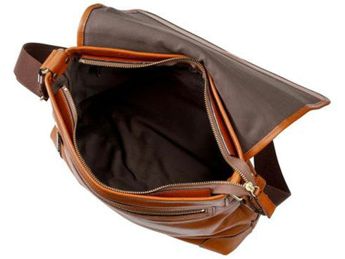 【豊岡鞄 木和田正昭商店 682936 ブラウン】シンプルで機能性重視な革ショルダーバッグ