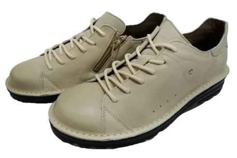 【TODAY'S 7091 アジュール】スムースレザーサイドジップスニーカー レディース