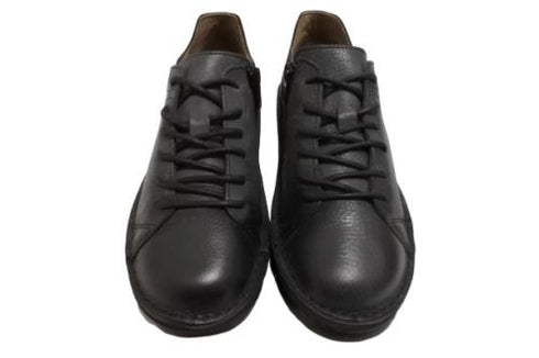 【TODAY'S 7091 ブラック】スムースレザーサイドジップスニーカー メンズ