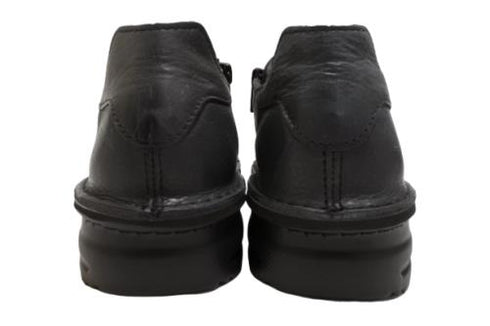 【TODAY'S 7091 ブラック】スムースレザーサイドジップスニーカー メンズ