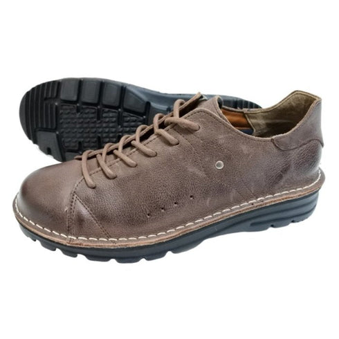 【TODAY'S 7091 ダークブラウン】スムースレザーサイドジップスニーカー メンズ