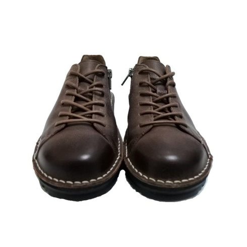 【TODAY'S 7091 ダークブラウン】スムースレザーサイドジップスニーカー メンズ