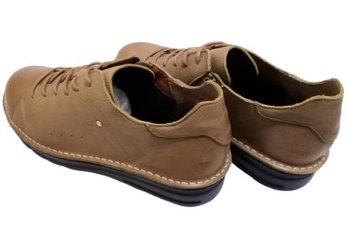 【TODAY'S 7091 サンドグレイ】スムースレザーサイドジップスニーカー メンズ