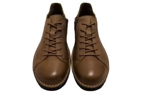 【TODAY'S 7091 サンドグレイ】スムースレザーサイドジップスニーカー メンズ