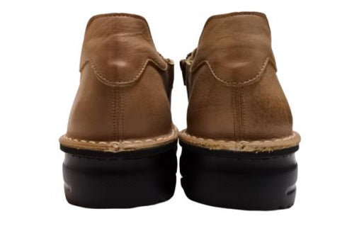 【TODAY'S 7091 サンドグレイ】スムースレザーサイドジップスニーカー メンズ