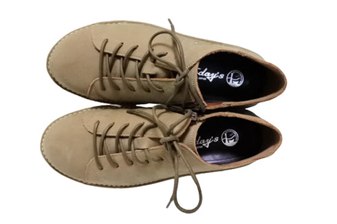 【TODAY'S 7091 サンドグレイヌバック】スムースレザーサイドジップスニーカー メンズ