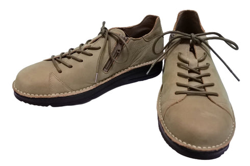 【TODAY'S 7091 サンドグレイヌバック】スムースレザーサイドジップスニーカー メンズ