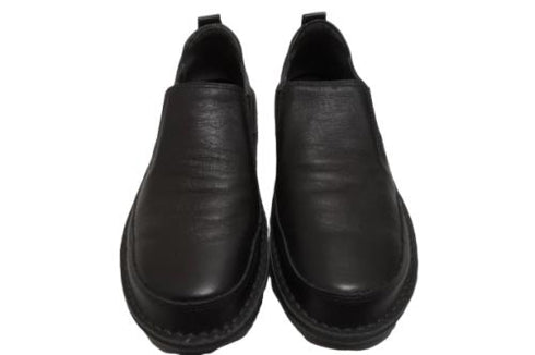 【TODAY's 7094 ブラック】幅広4E 軽量レザーサイドゴアスリッポン レディース