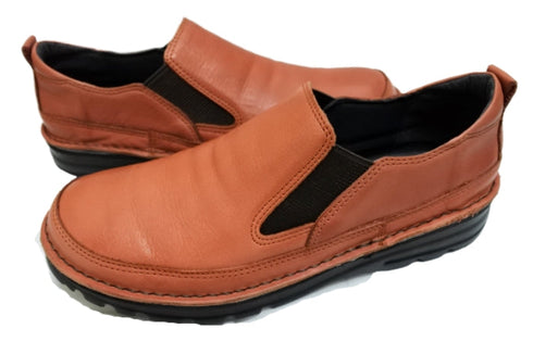 【TODAY's 7094 ブリック】幅広4E 軽量レザーサイドゴアスリッポン レディース