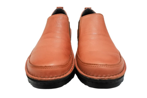 【TODAY's 7094 ブリック】幅広4E 軽量レザーサイドゴアスリッポン レディース