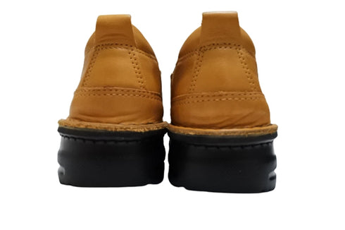 【TODAY's 7094 キャメル】幅広4E 軽量レザーサイドゴアスリッポン レディース