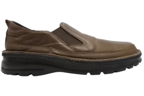 【TODAY's 7094 グレー】幅広4E 軽量レザーサイドゴアスリッポン レディース