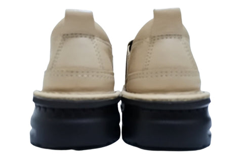 【TODAY's 7094 オーク】幅広4E 軽量レザーサイドゴアスリッポン レディース