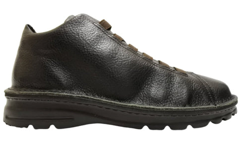 【TODAY's 7110 ブラック】ゴム紐撥水レザースニーカー メンズ