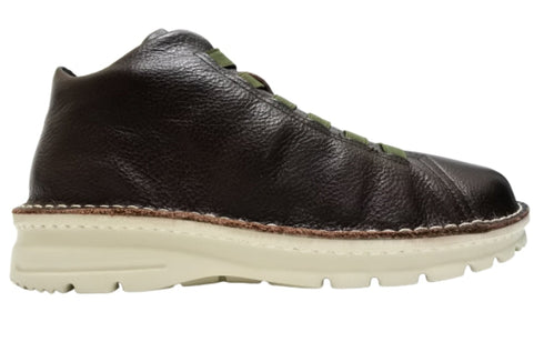 【TODAY's 7110 ダークブラウン】ゴム紐撥水レザースニーカー レディース