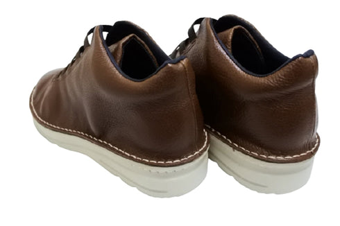 【TODAY's 7110 オリーブ】ゴム紐撥水レザースニーカー メンズ