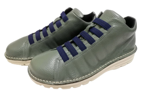 【TODAY's 7110 ターコイズ】ゴム紐撥水レザースニーカー メンズ