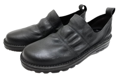 【TODAY's 7256 ブラック】アッパーゴム入りスリッポンシューズ