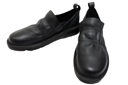 【TODAY's 7256 ブラック】アッパーゴム入りスリッポンシューズ