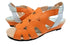 【arui_toe 7641 オレンジ】伸縮ゴムバックストラップ本革コンフォートサンダル